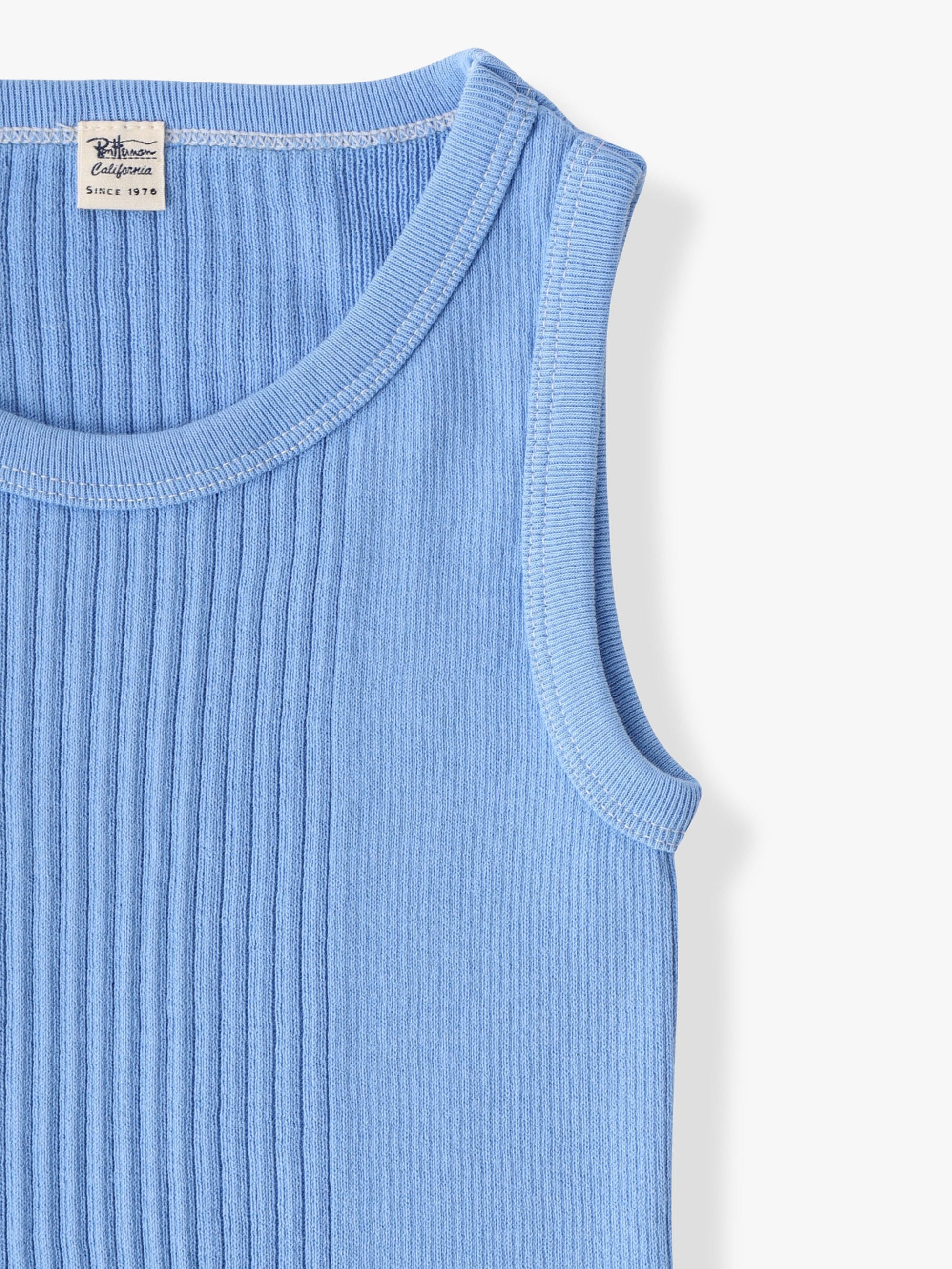 リブ タンクトップ（ライトオレンジ/ライトイエロー/ブルー/100-140cm