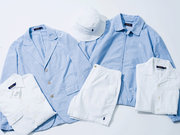 中古ロンハーマン 別注ラルフローレン長袖シャツ L ブルー 中古ロン