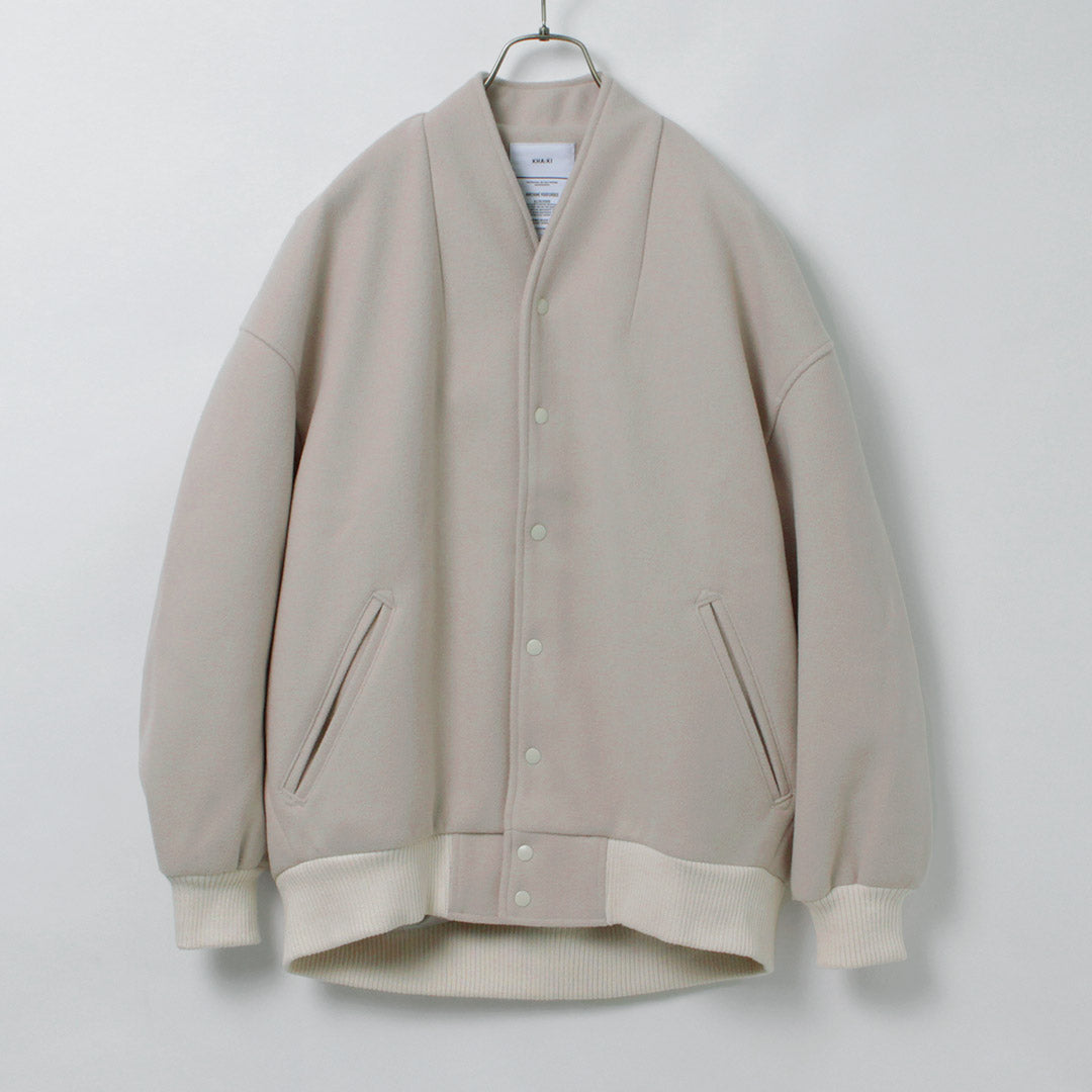 KHA:KI（カーキ） カラーレス バーシティージャケット / レディース