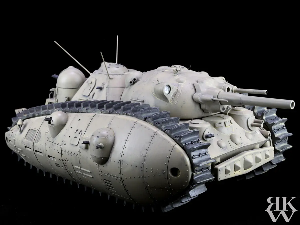 アスカモデル 1/72 悪役1号 -宮崎駿の雑想ノート 多砲塔の出番- | さい