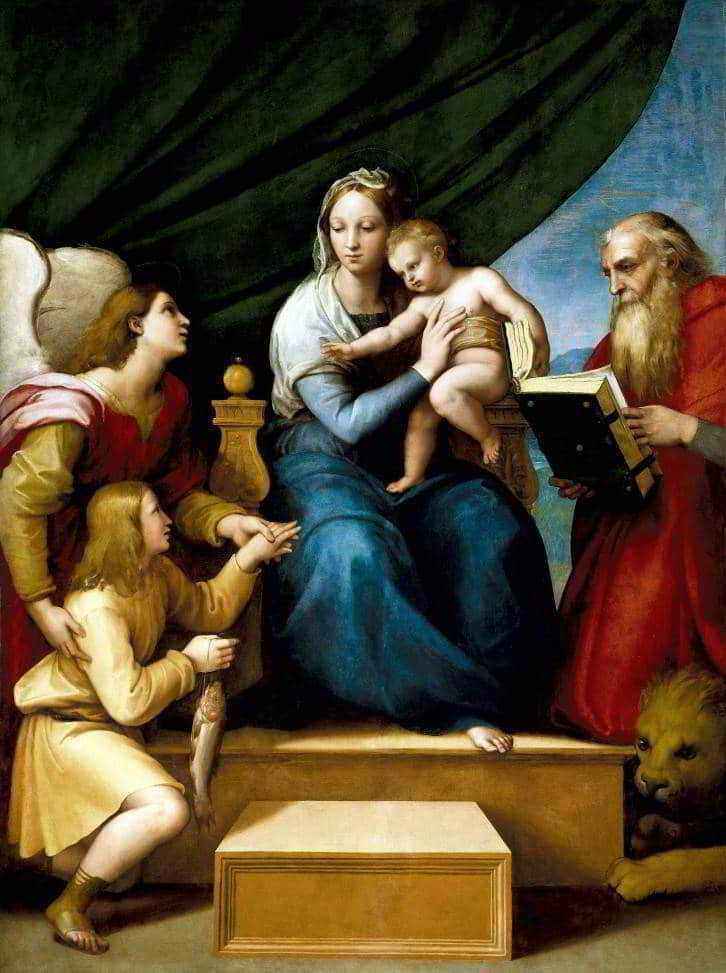 A Virgem do Peixe de Rafael | Tela para Quadro na Santhatela