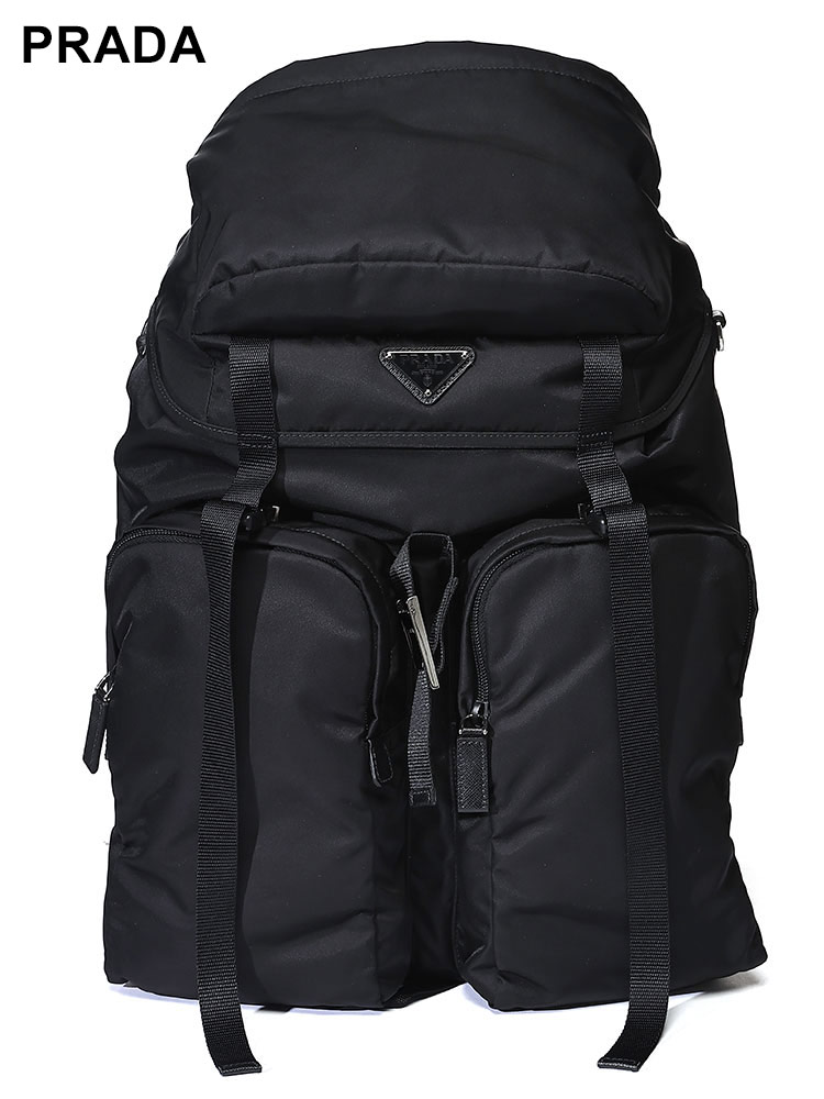 PRADA (プラダ) Re-Nylon ロゴ フラップ バックパック PR2VZ0192DMG