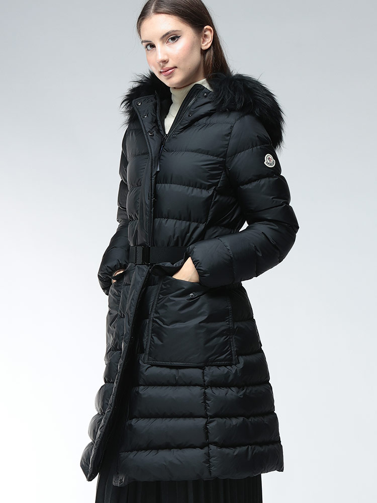 MONCLER (モンクレール) シープファー フルジップ ダウンコート