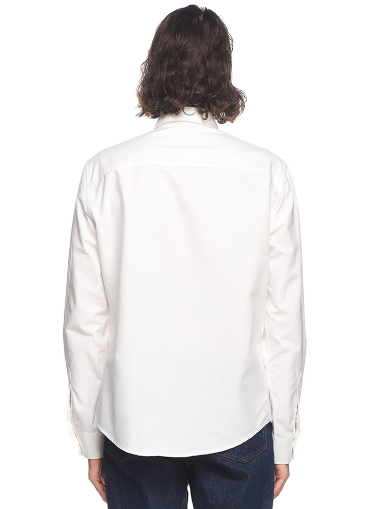 AMI PARIS (アミパリス ) コットン100％ ロゴ刺繍 ボタンダウン 長袖