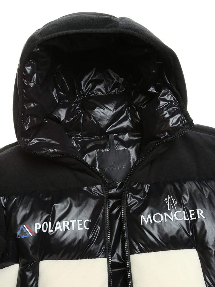 MONCLER (モンクレール) フリース 切り替え フード フルジップ ダウン