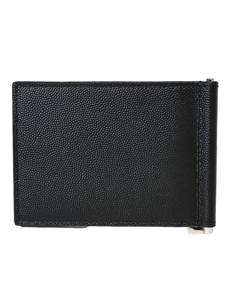 Saint Laurent (サンローラン) レザー マネークリップ付き 二つ折り