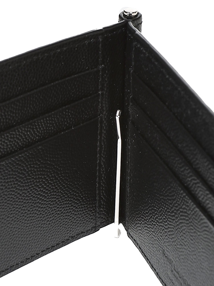 Saint Laurent (サンローラン) レザー マネークリップ付き 二つ折り