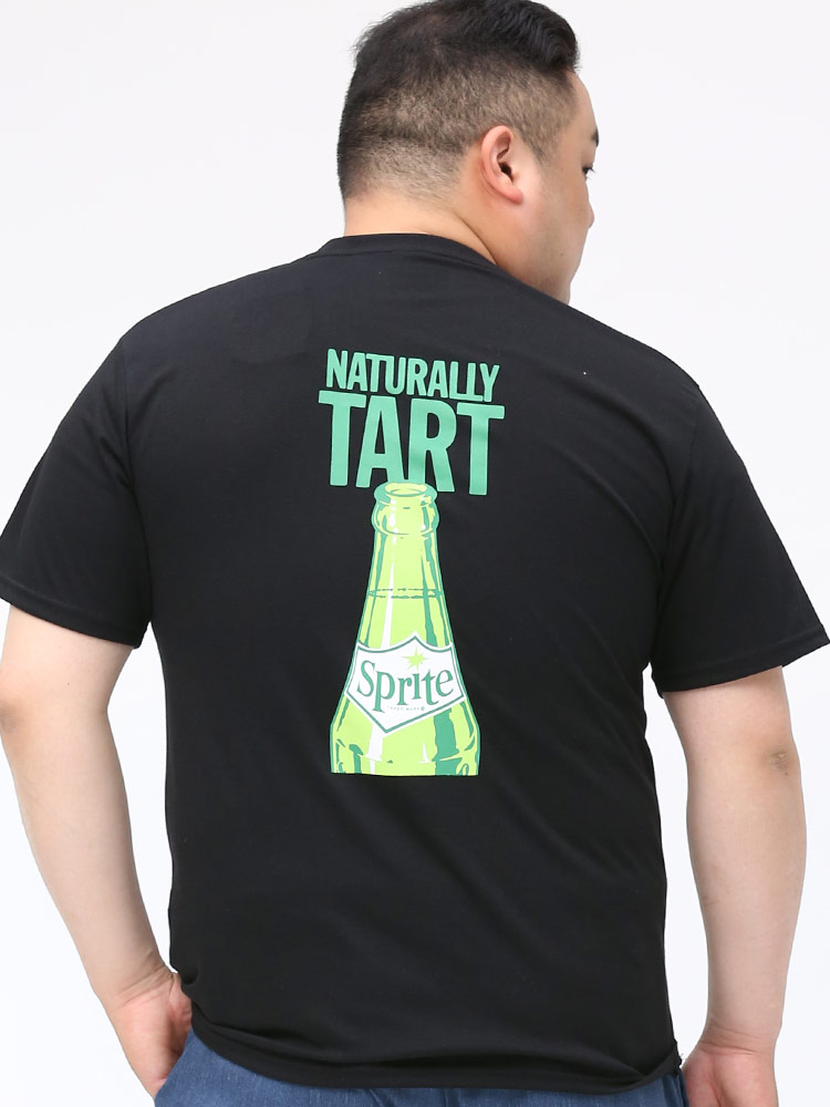 大きいサイズ メンズ Sprite (スプライト) プリント クルーネック 半袖