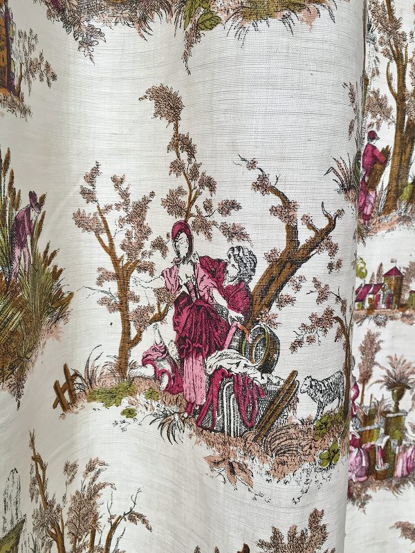 フランストワルドジュイ柄カーテンはかわいいアンティークネット