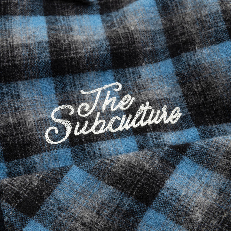 WOOL CHECK SHIRT / SHADOW CHECK BLUE – SC WEB STORE