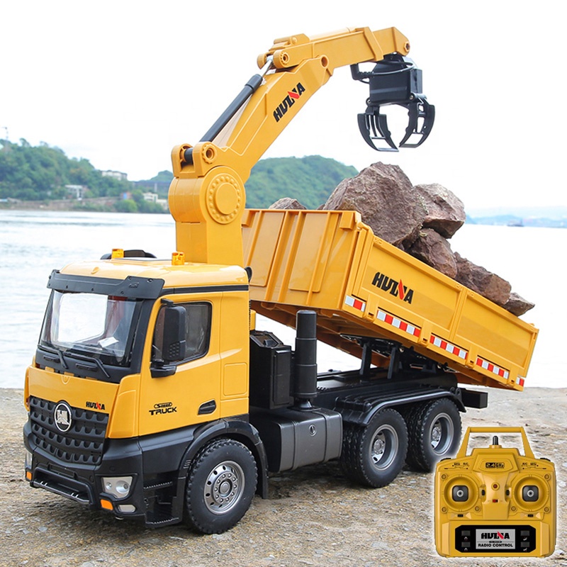 HUINA 1538 1:14 Alloy RC Dump Truck with Timber Grab - Electric