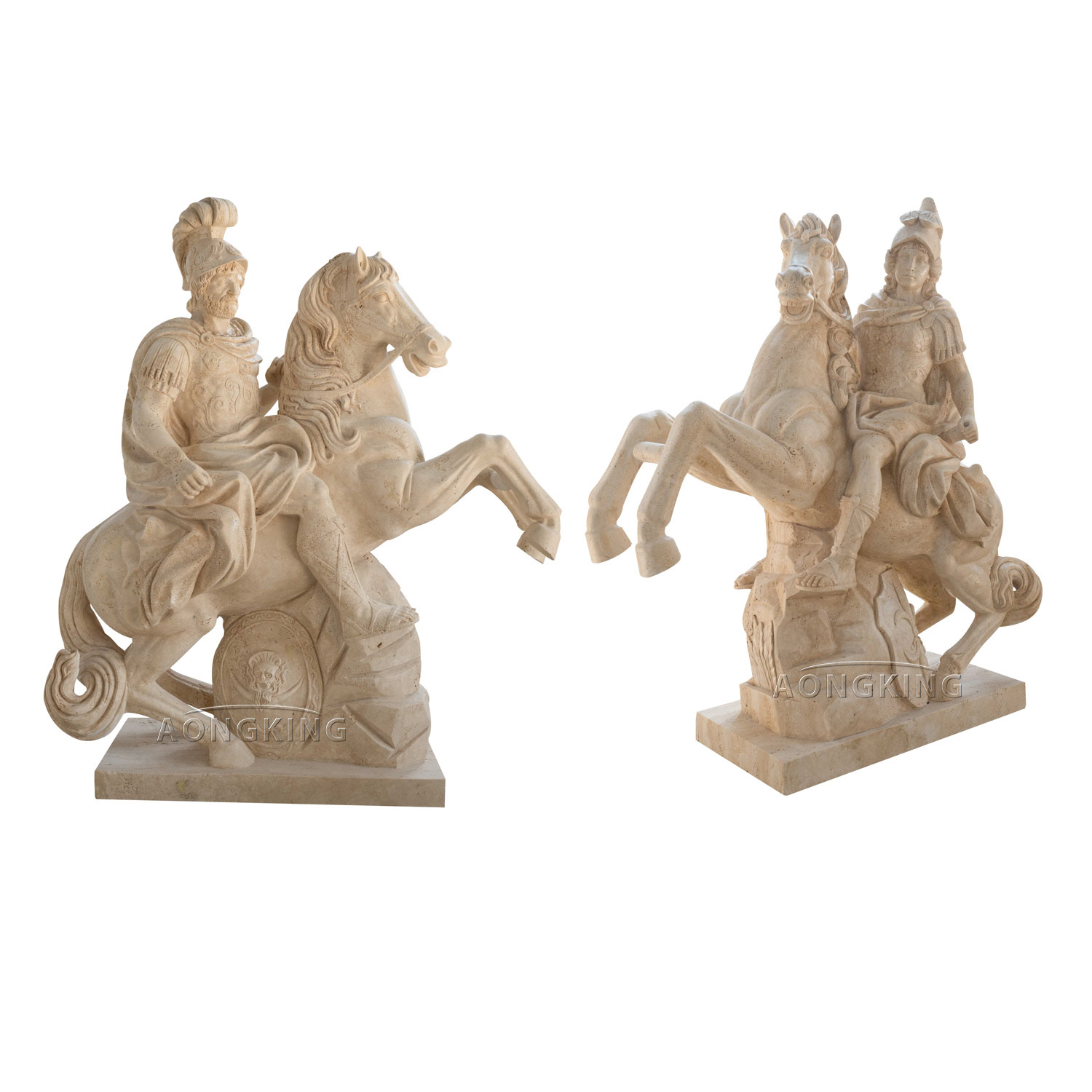 現代の戦士騎士と戦馬の像彫刻 天然大理石 手彫り| Alibaba.com