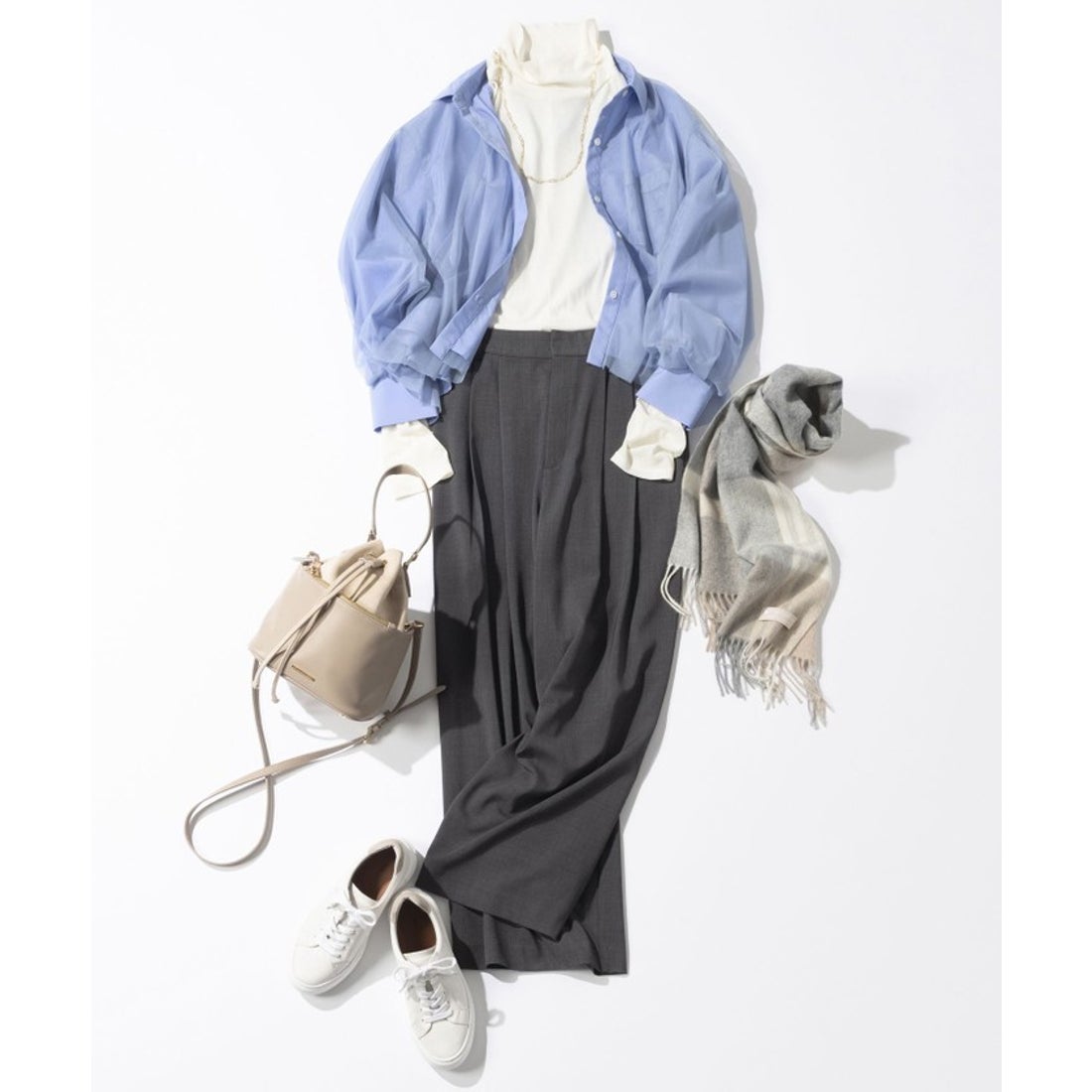 ニジュウサンク 23区 カシミヤ チェック マフラー （ピンク系