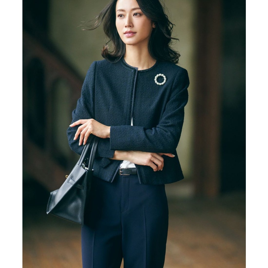 ニジュウサンク 23区 【セットアップ対応】トリアセダブルジョーゼット