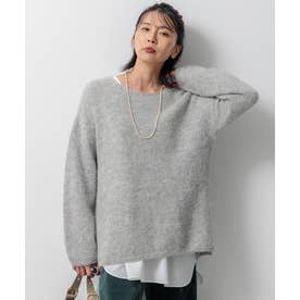 ニジュウサンク 23区 ブラッシュドアルパカ ニット （ライトグレー系