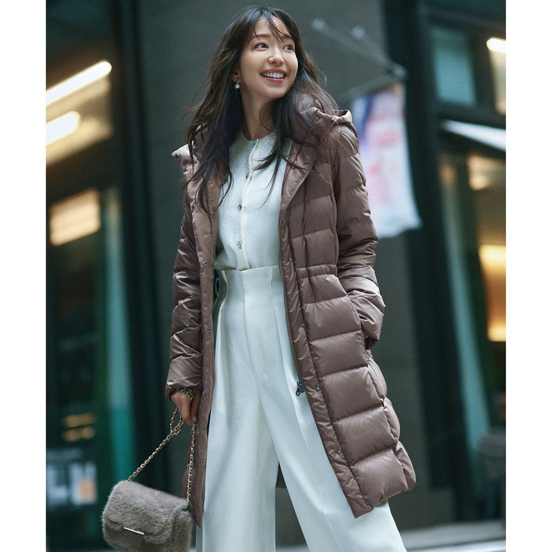 23区 【一部先行予約/新色追加/洗える】シレータフタ ロング ダウン