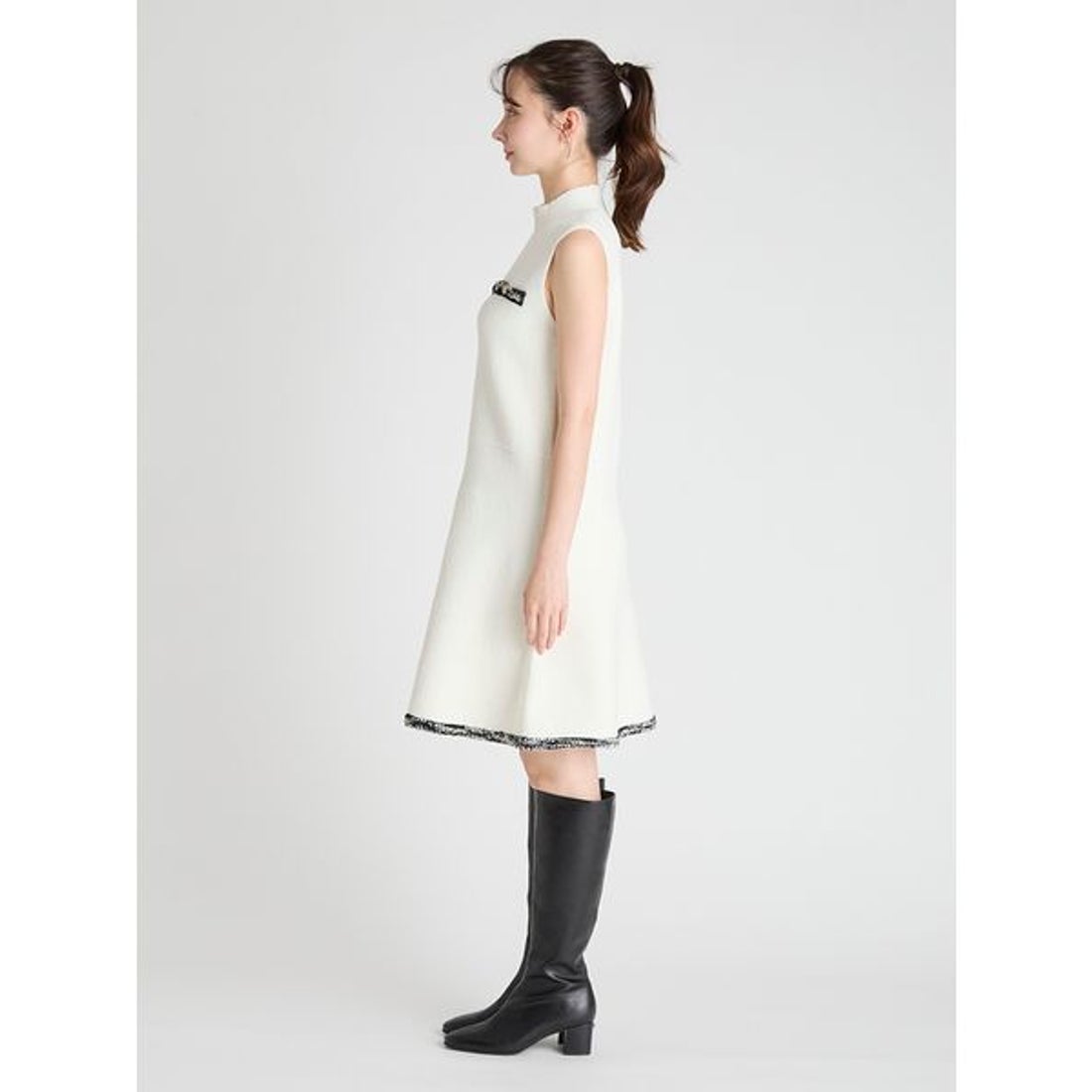 セルフォード CELFORD トリムミニニットワンピースセット （SAX