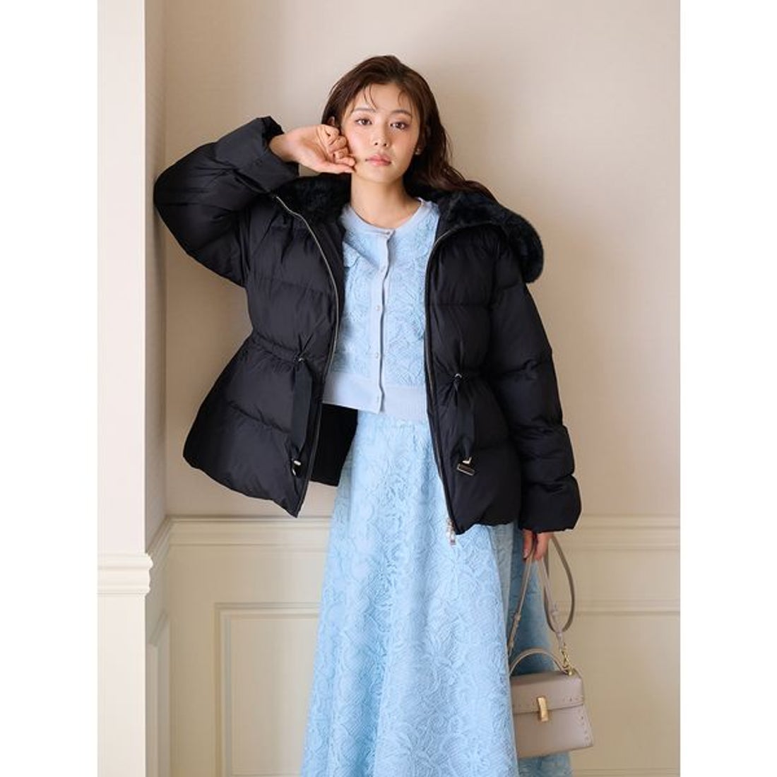 セルフォード CELFORD ファー襟付きキルティングショートコート （IVR