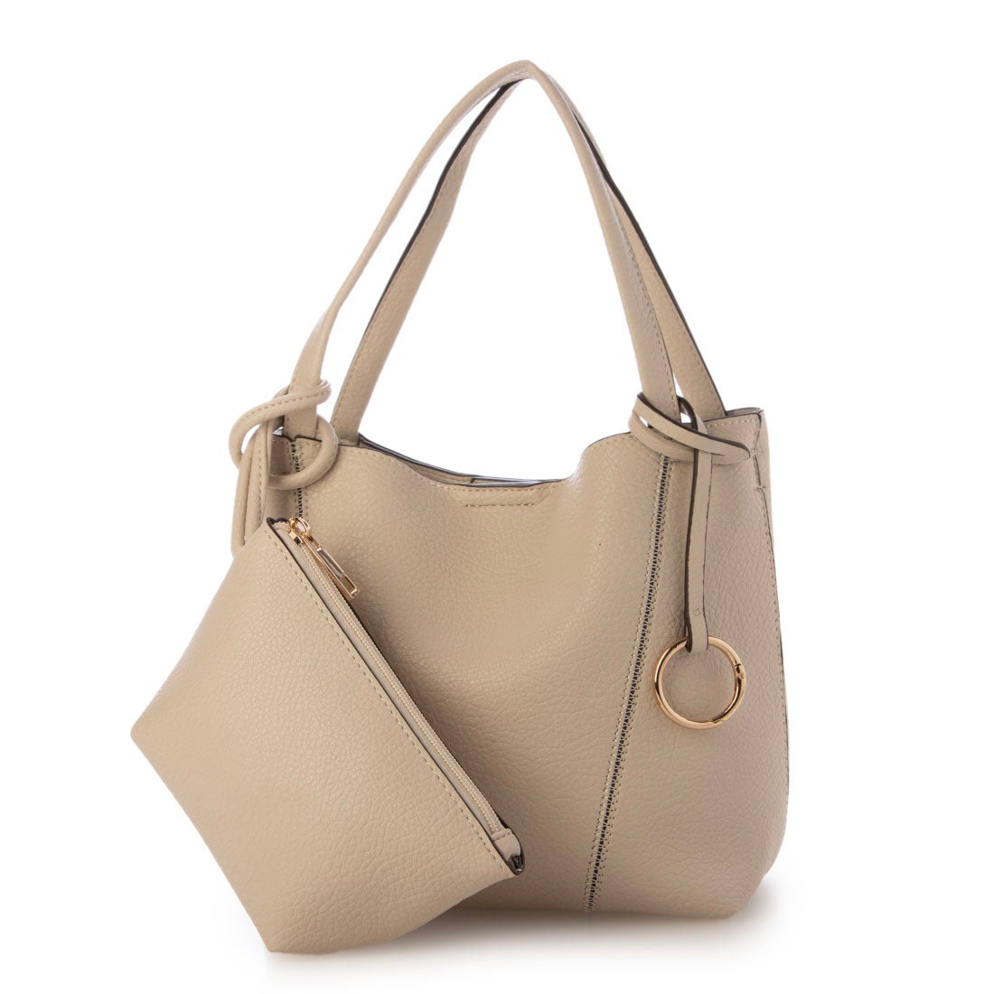 カシュカシュ cache cache ジグザグステッチ変形ミニバッグ （IV