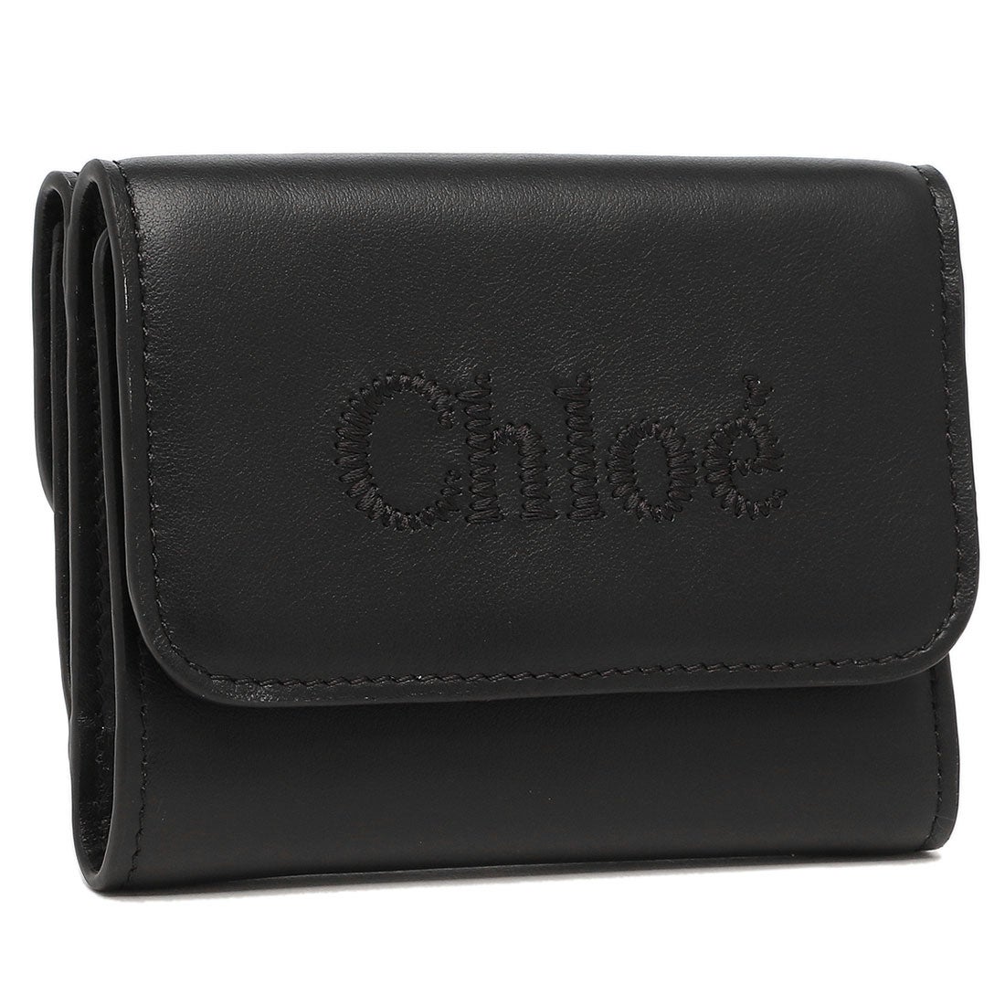 クロエ Chloe 三つ折り財布 クロエセンス ミニ財布 ブラック