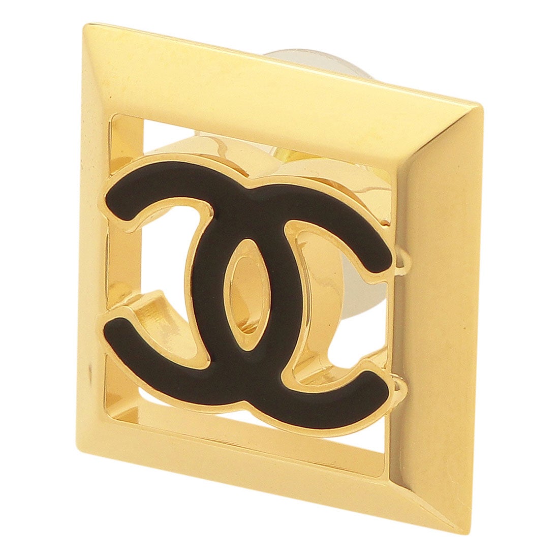 シャネル CHANEL ピアス ココマーク CCマーク ゴールド ブラック