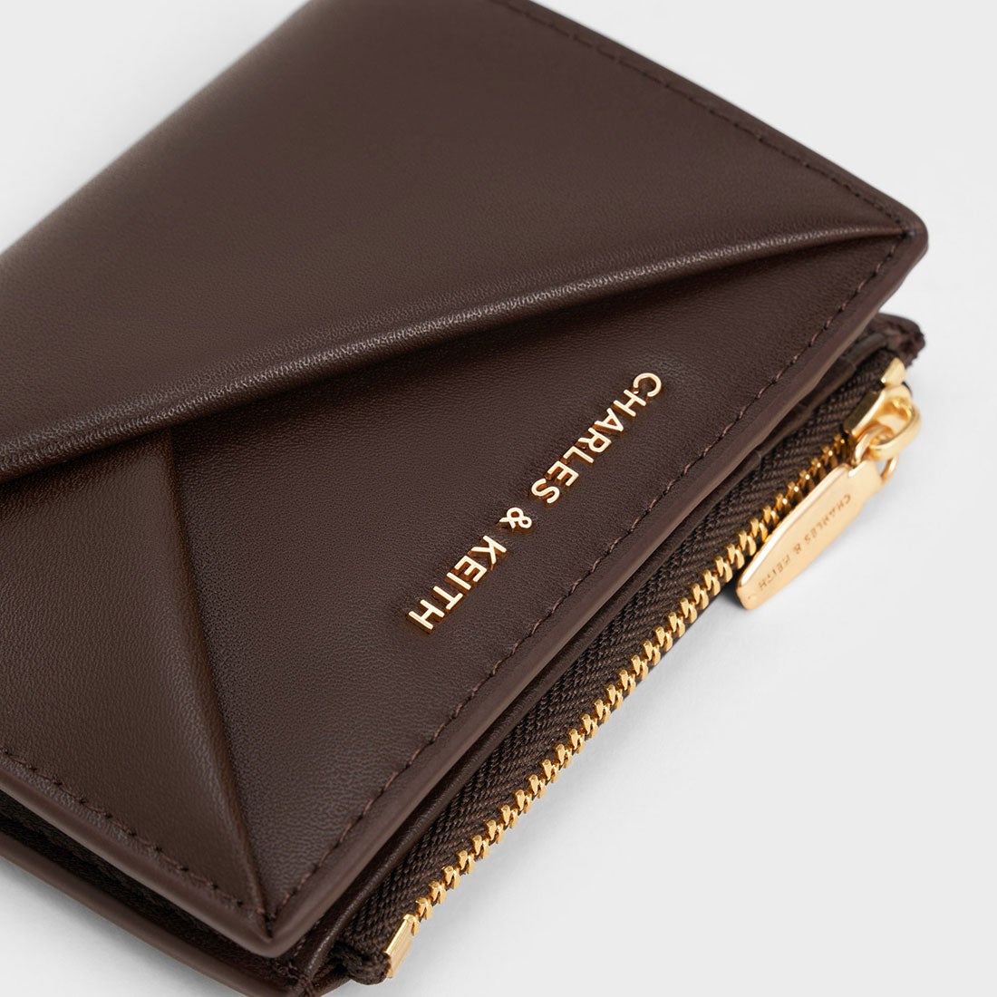 CHARLES & KEITH Midori ミドリ ジオメトリックトップジップウォレット