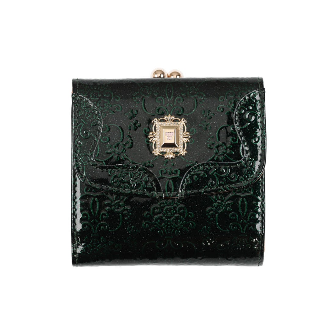 アナスイ ANNA SUI ルーミー 口金二つ折り財布 （グリーン） -人気
