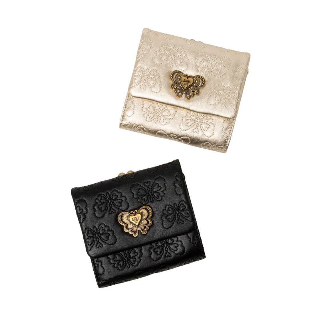 アナスイ ANNA SUI チェイス 口金二つ折り財布 （ゴールド） -人気