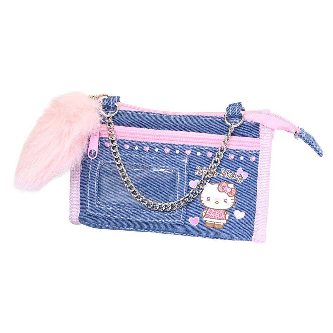 希少 ハローキティ キティちゃん サンリオ デニム 手帳 ケース ポーチ