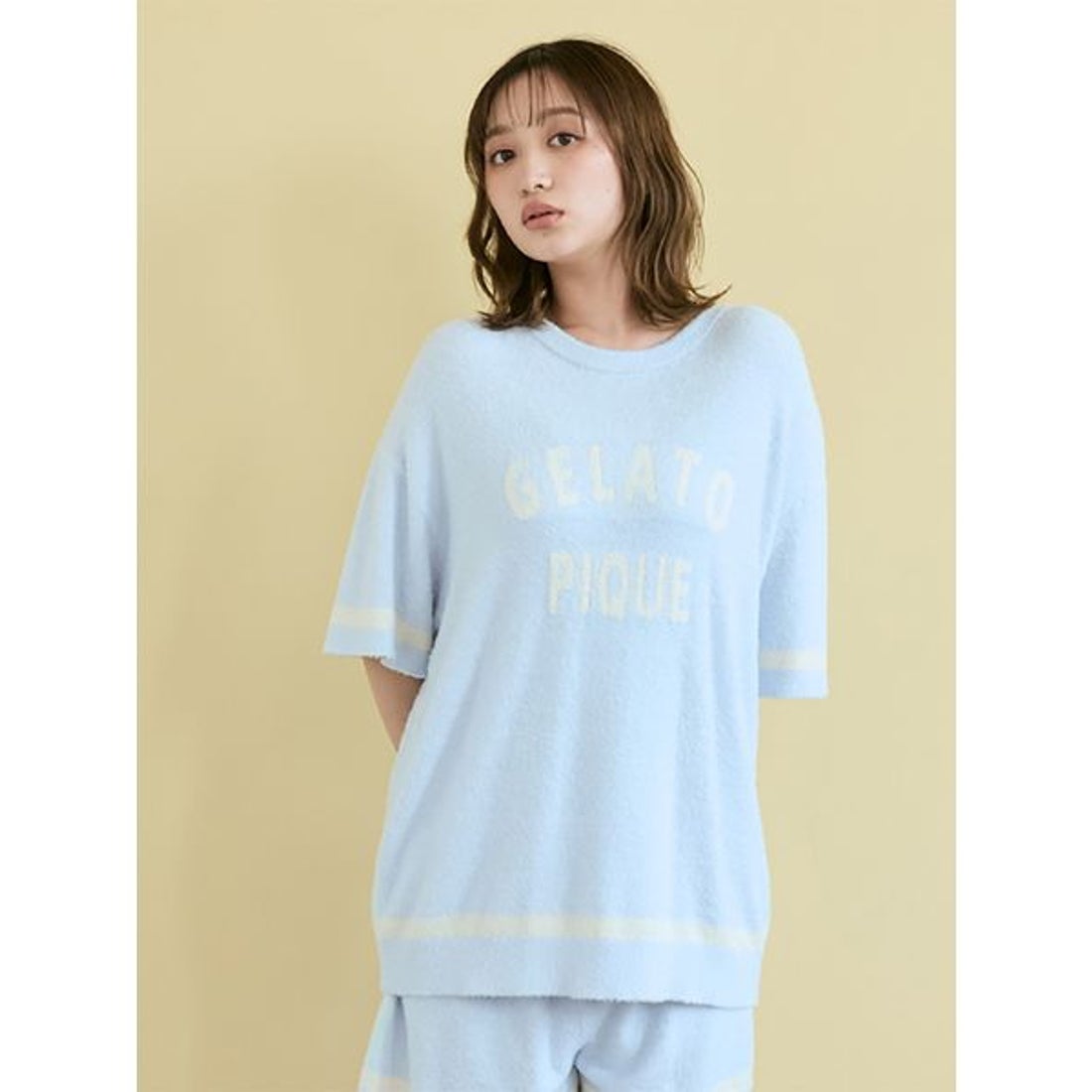 ジェラートピケ gelato pique スムーズィートリム半袖プルオーバー