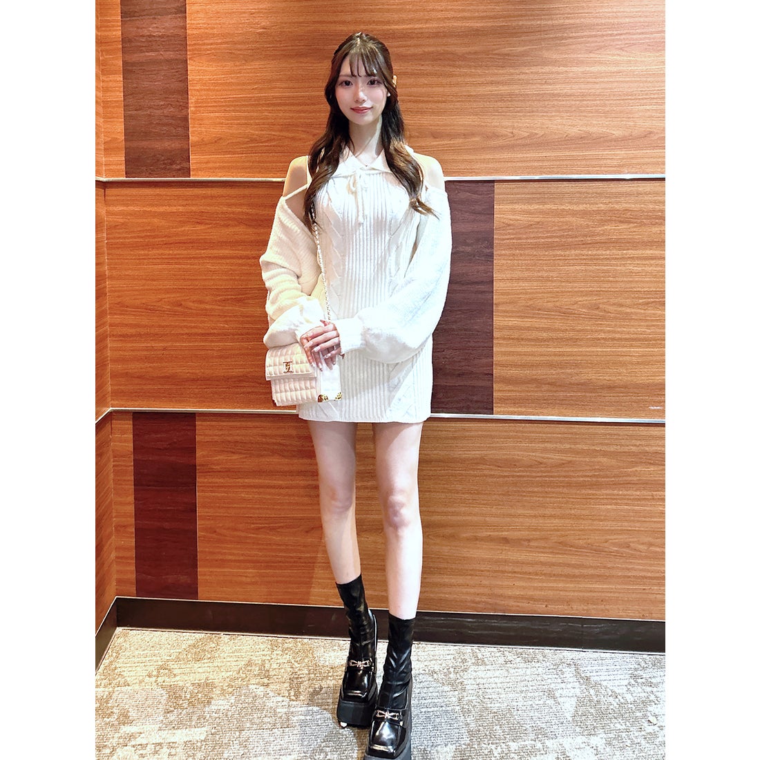 ダーリッチ Darich ショートボレロニットミニワンピース （アイボリー