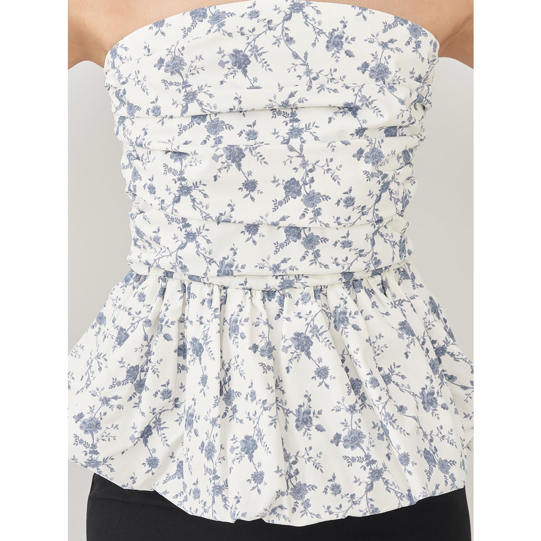 ダーリッチ Darich フラワーバルーンベアトップ （ホワイト