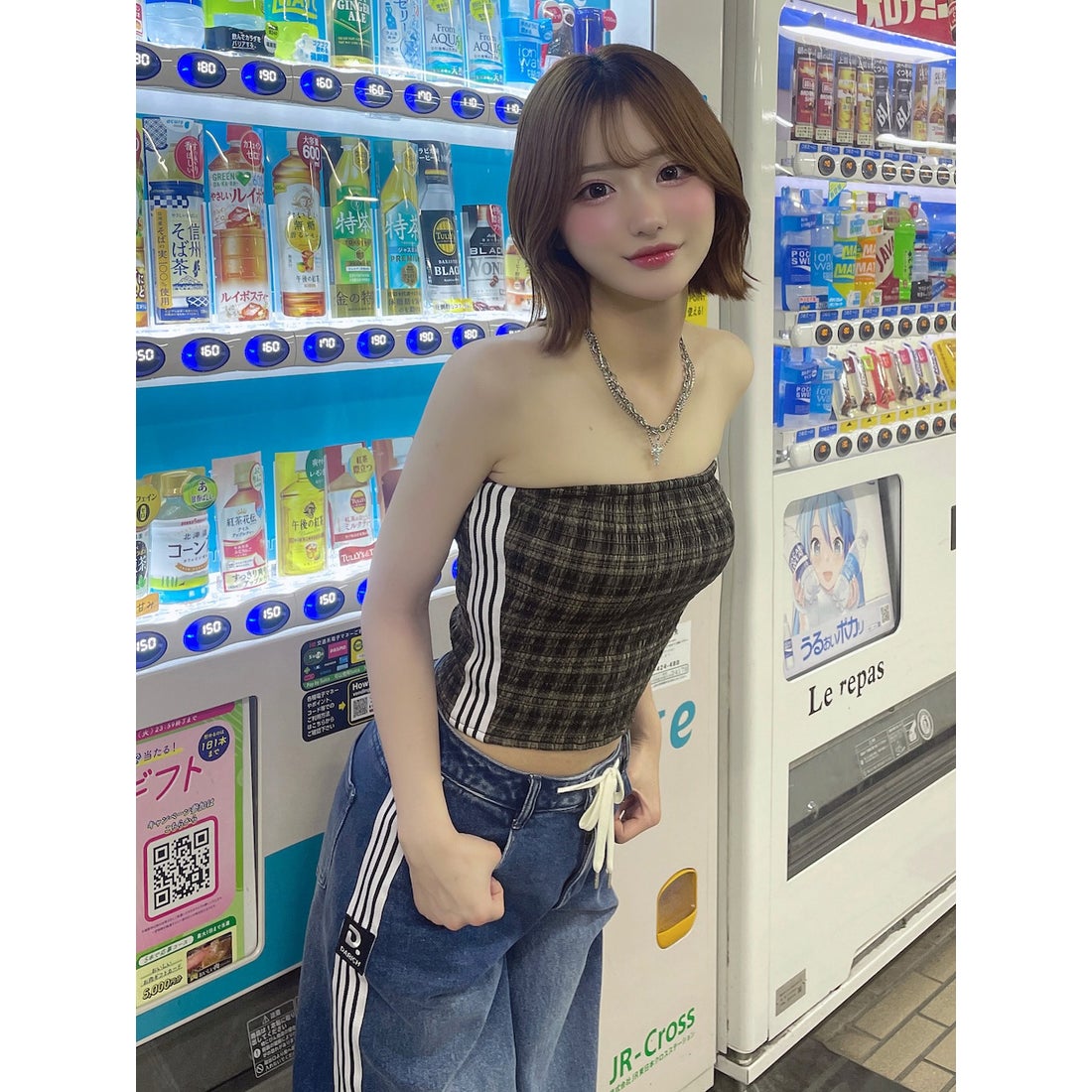 ダーリッチ Darich リメイクライクチェックベアトップ （グリーン