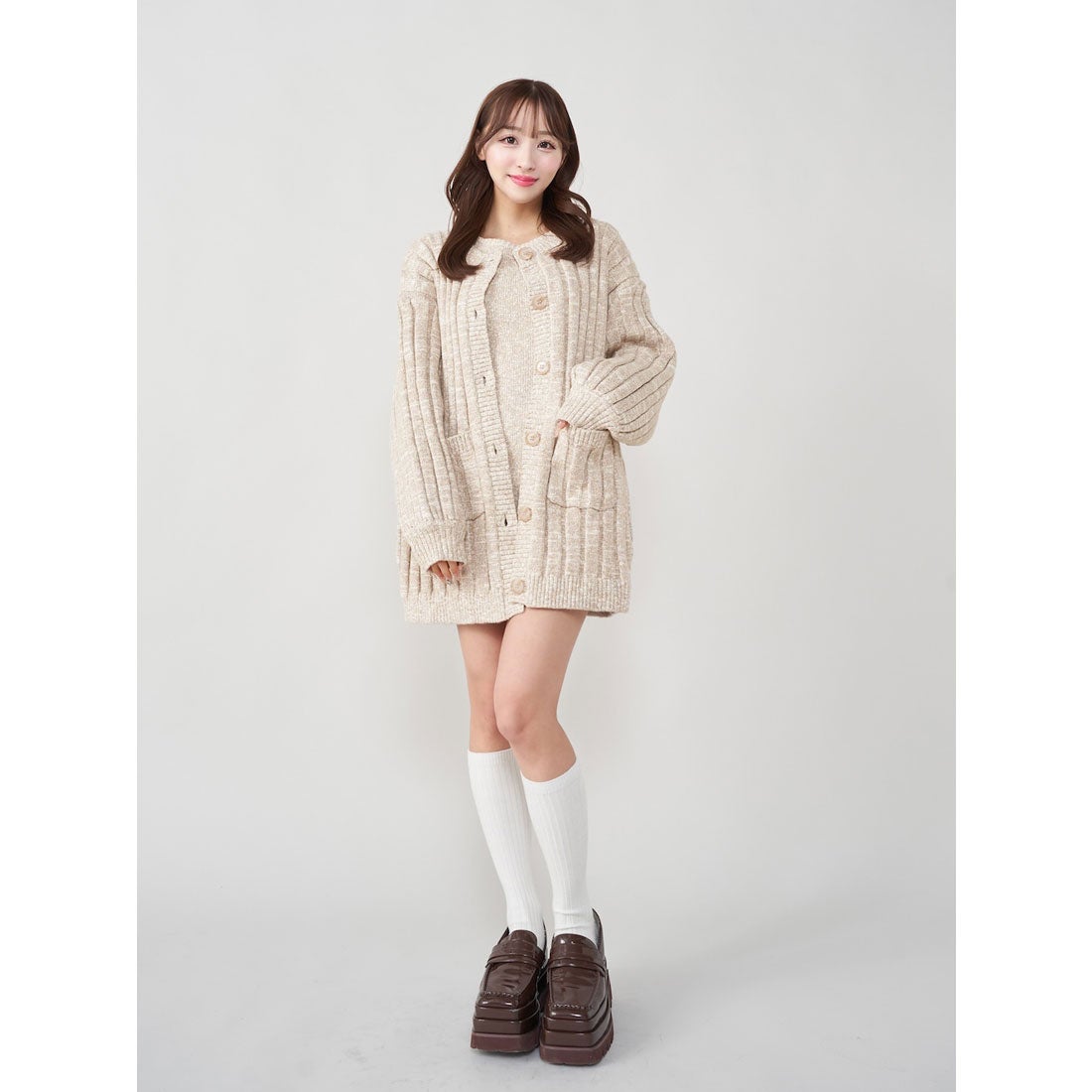 ダーリッチ Darich シャーベットアンサンブルニットミニワンピース