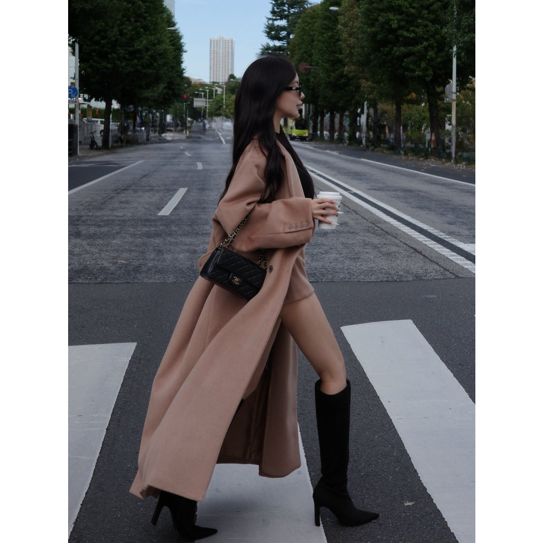 ダーリッチ Darich ダブルロングチェスターコート （キャメル