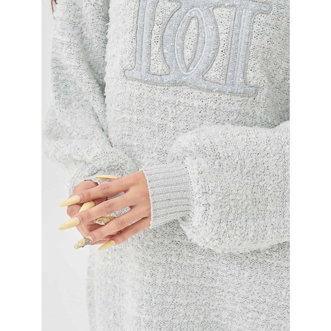 ダーリッチ Darich DDロゴツイードニットプルオーバー （イエロー