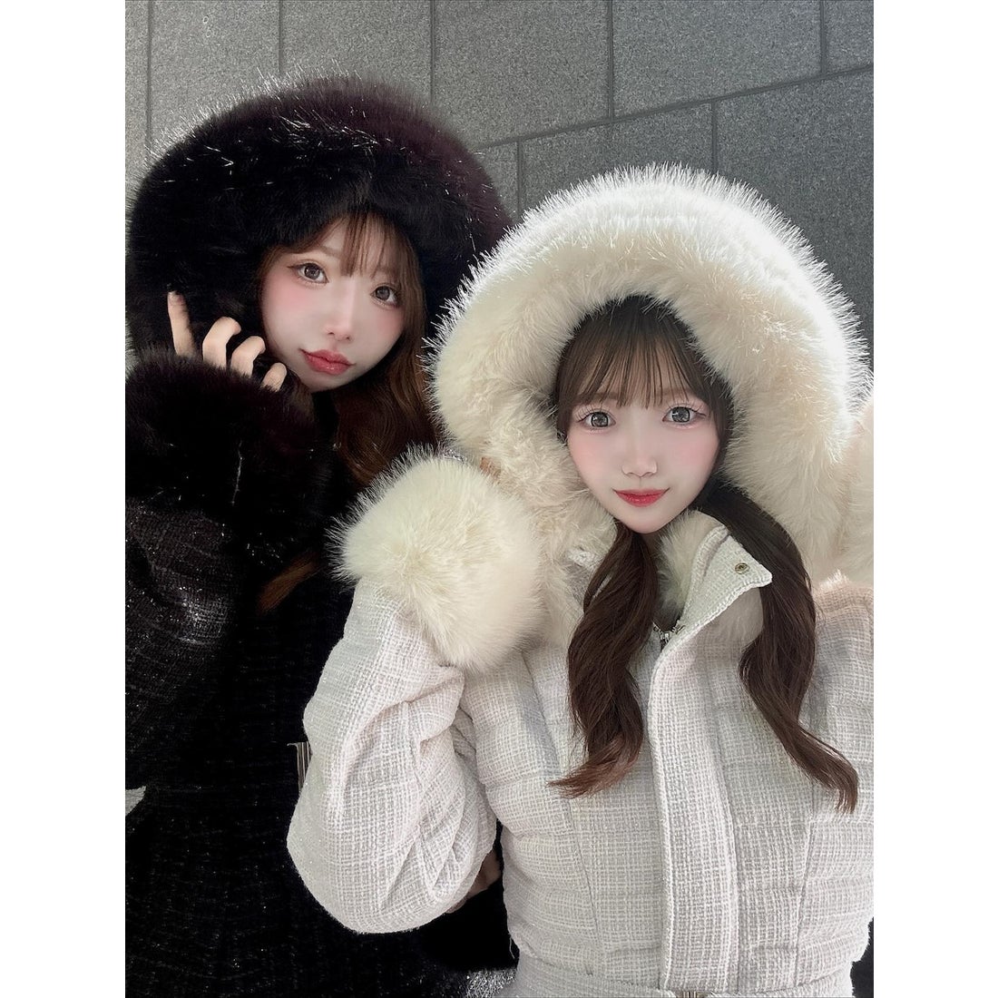 ダーリッチ Darich レディミディツイードダウンコート （ブラック