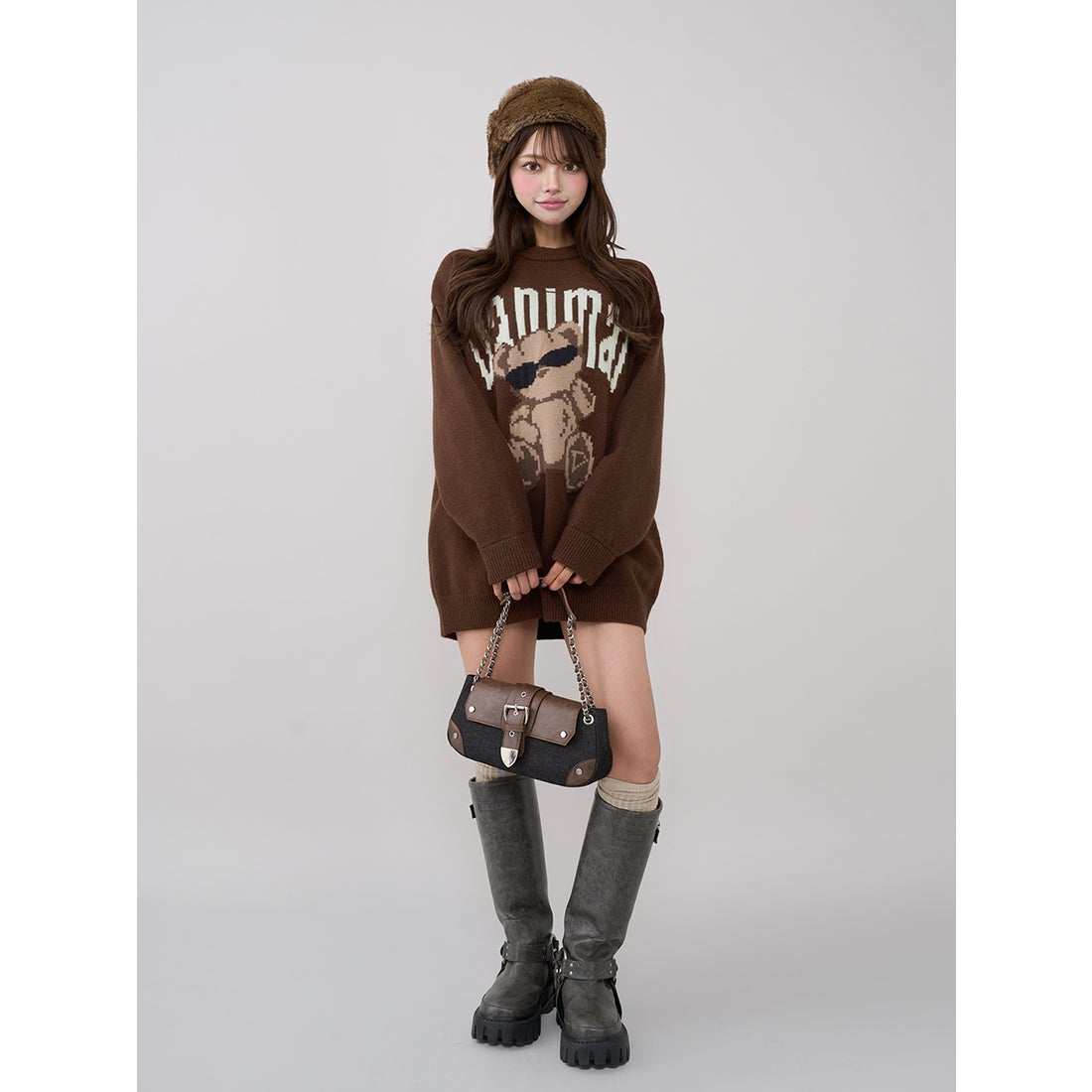 ダーリッチ Darich Danimalベアニットプルオーバー （ボルドー