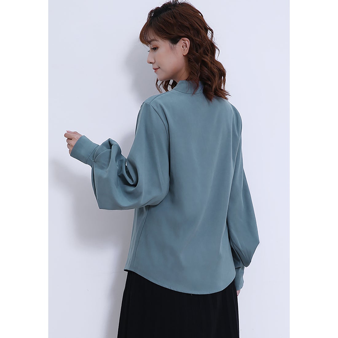 ドゥー ベル Doux Belle 秋新作 シャツ スタンドカラーシャツ