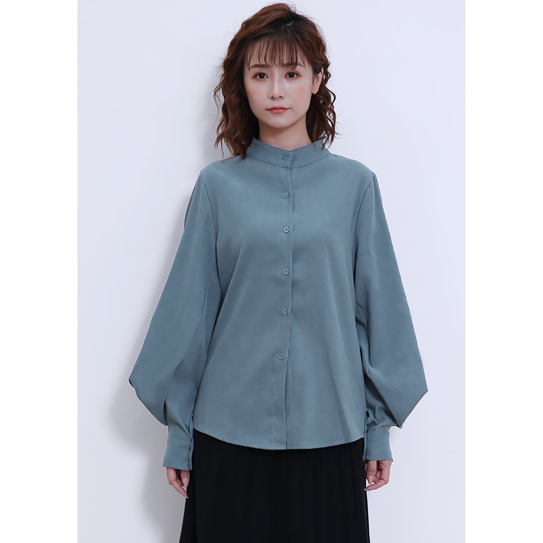 ドゥー ベル Doux Belle 秋新作 シャツ スタンドカラーシャツ