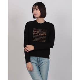 ダーリッチ Darich DDロゴツイードニットプルオーバー （ブラック