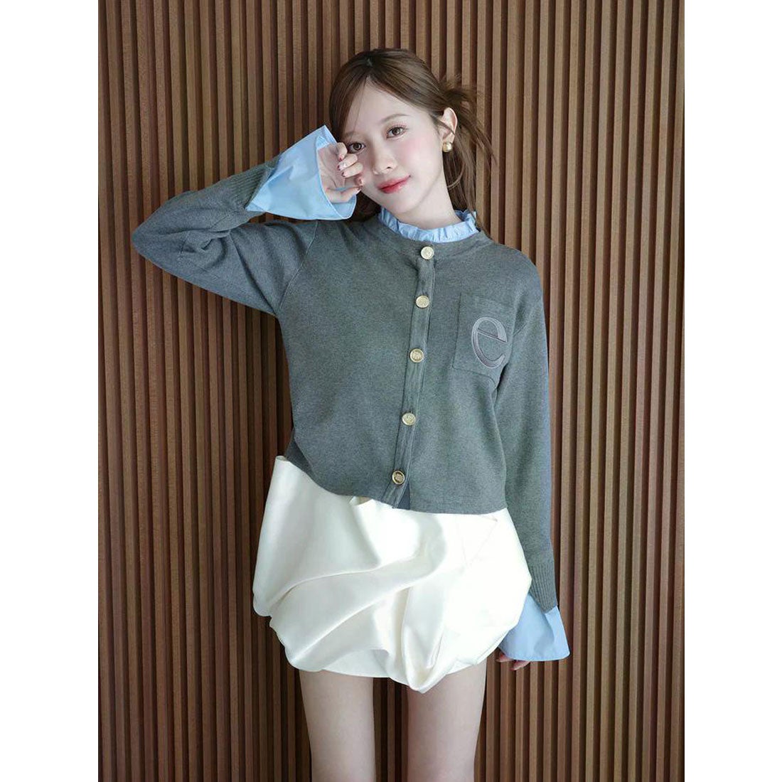 エイミーイストワール EIMY ISTOIRE Attached collar ニット