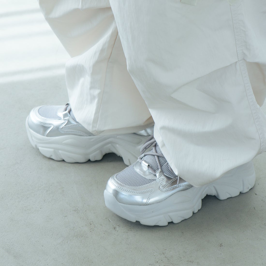 EVOL/イーボル】【XS-LLサイズ展開】軽量厚底レースアップスニーカー