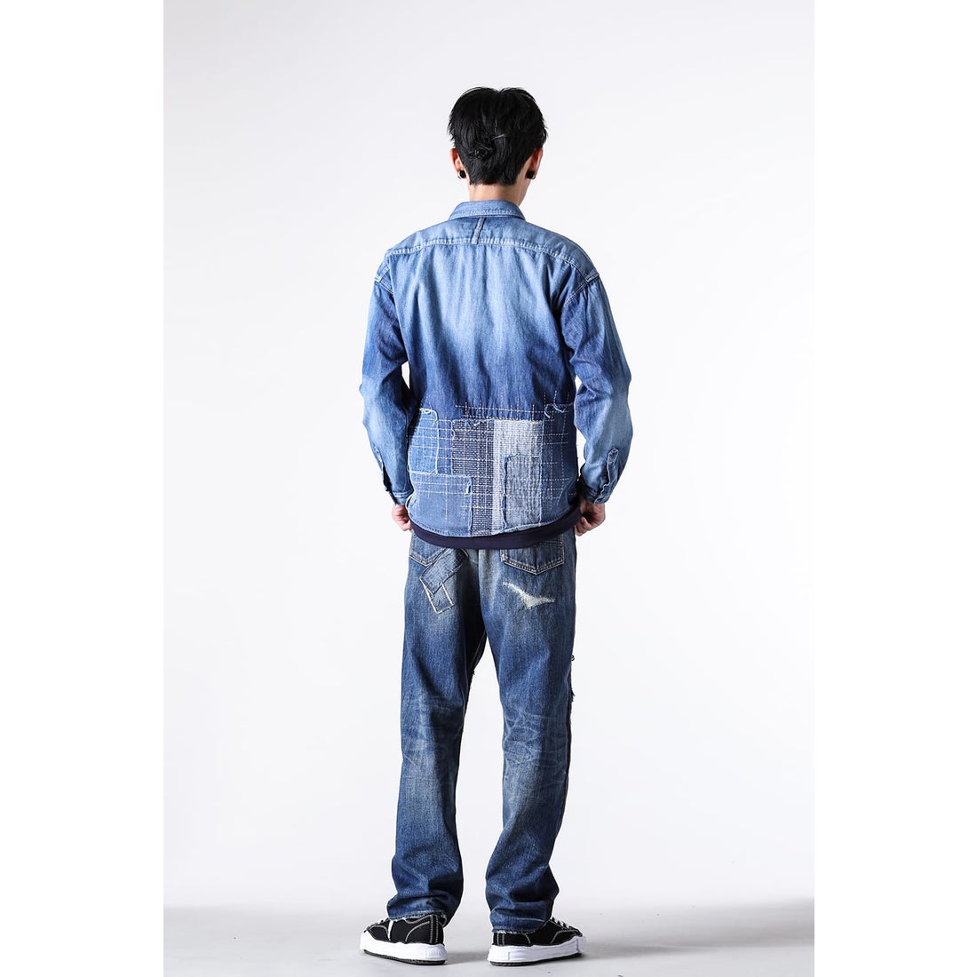 ファンダメンタル FDMTL DENIM SASHIKO SHIRT 3YR WASH （Indigo