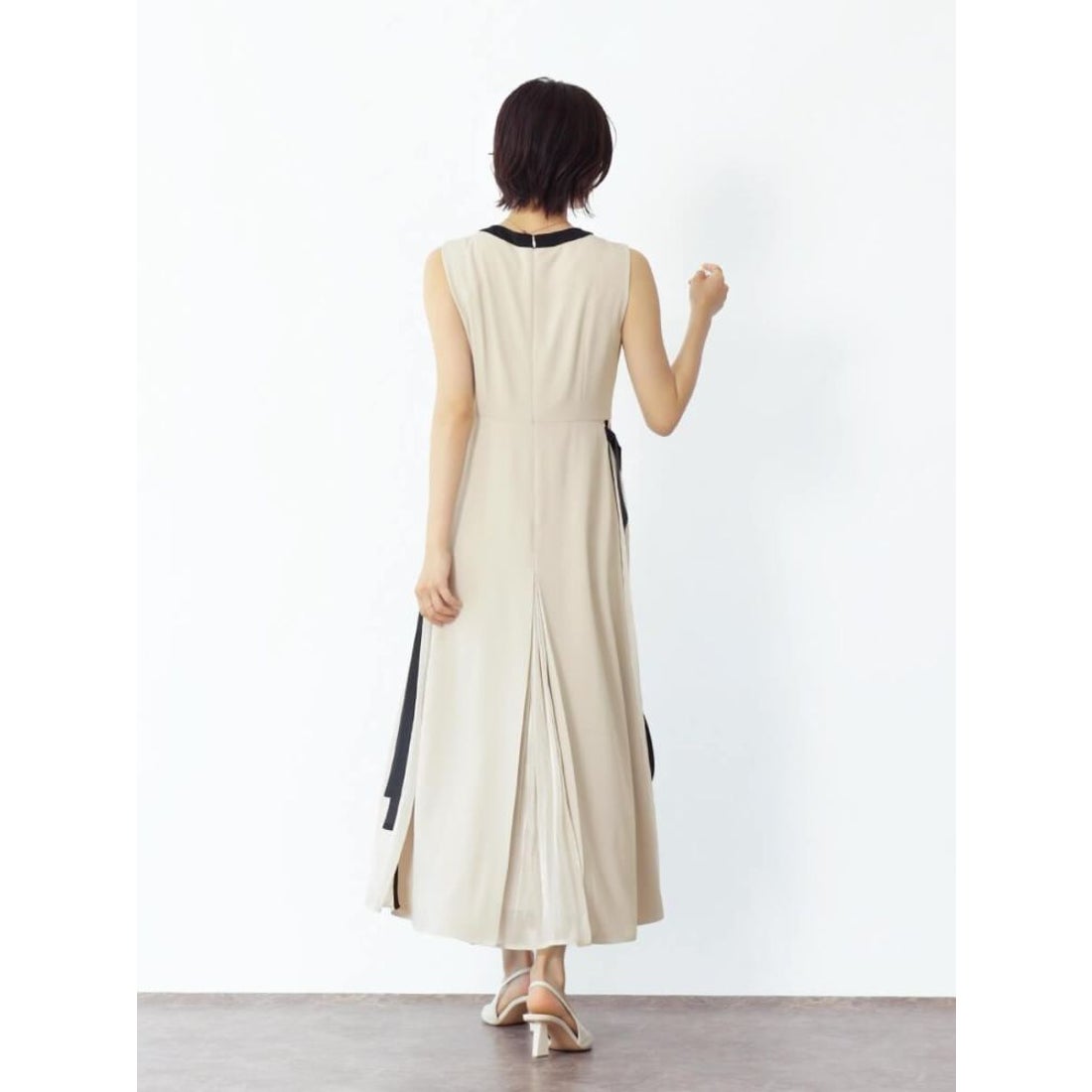 フェンネル FENNEL サイドテープバイカラーロングワンピース