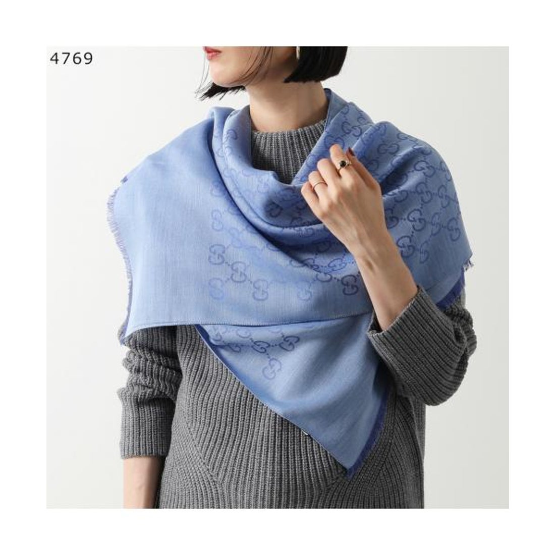 グッチ GUCCI GUCCI ストール 165904 3G646 GGロゴ ジャガード （1000