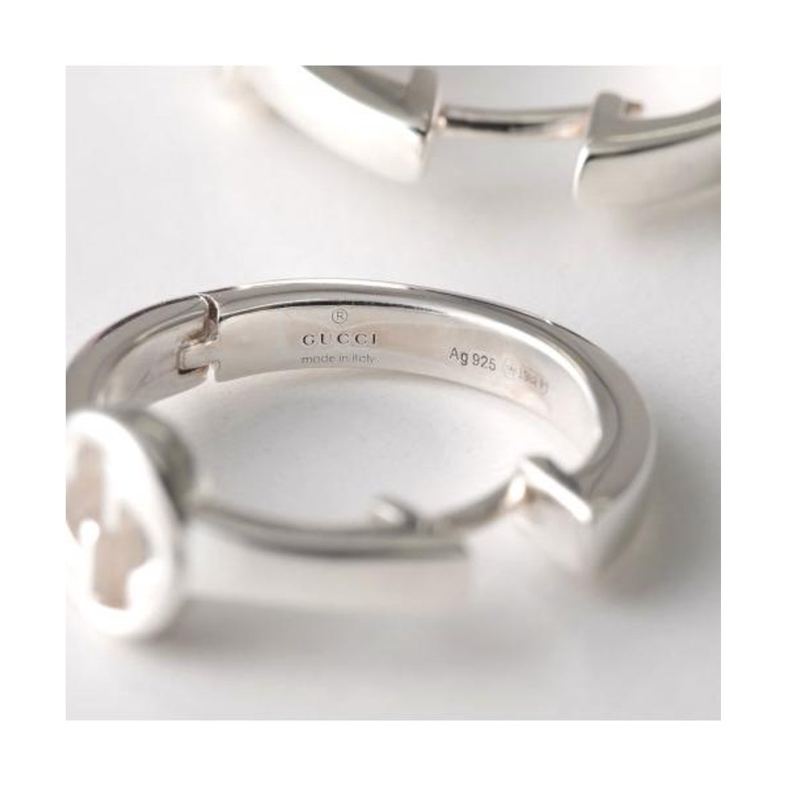 グッチ GUCCI GUCCI ピアス INTERLOCKING 796323 J8400 フープピアス