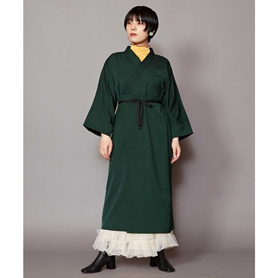 カヤ カヤ 和の狭衣ワンピース （グリーン） - ファッション通販