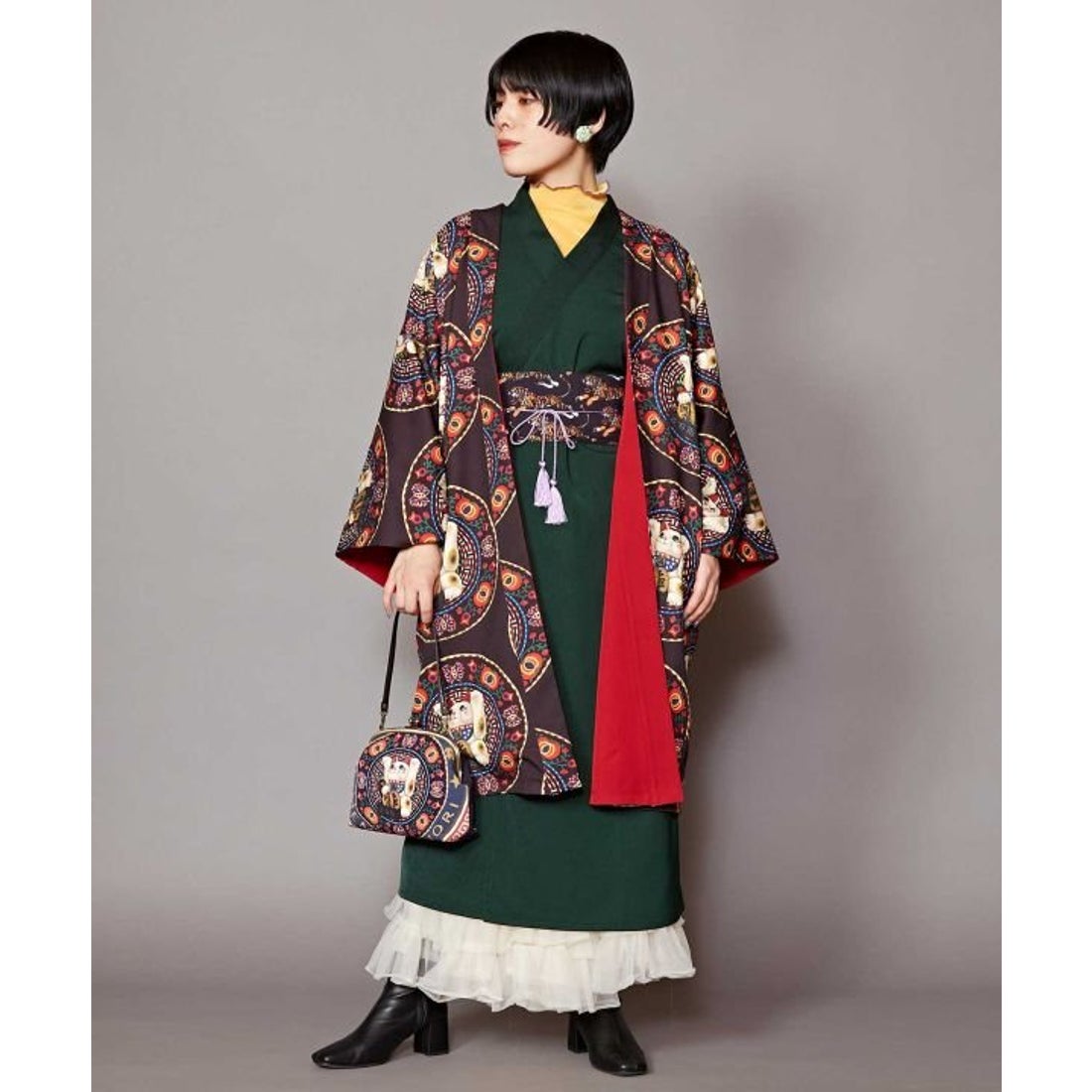 カヤ カヤ 和の狭衣ワンピース （グリーン） - ファッション通販