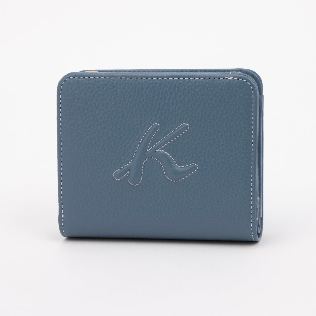 キタムラケイツウ キタムラK2 牛革二つ折り財布 U-128 （ブルーグレー
